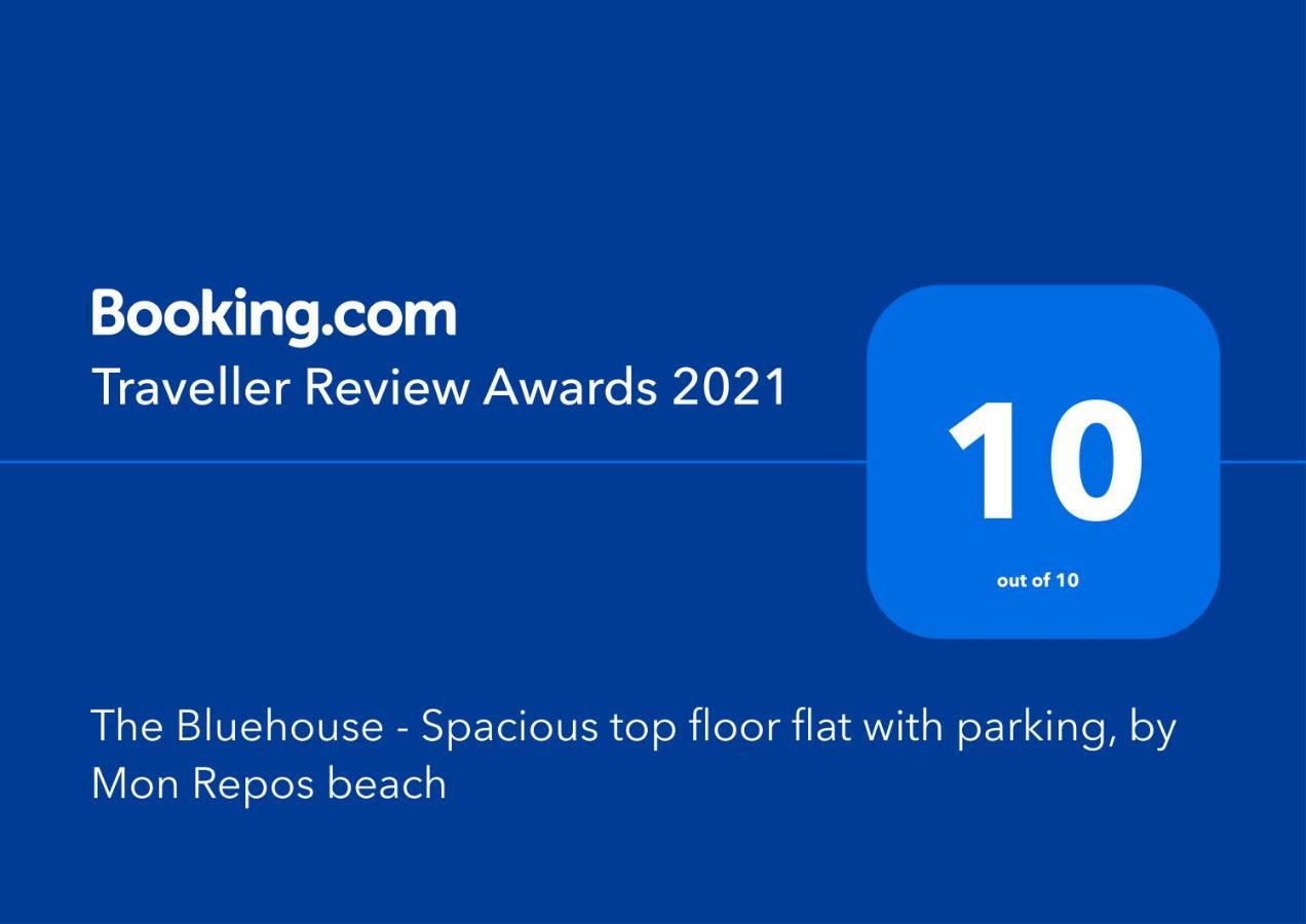 The Bluehouse - Spacious Top Floor Flat With Parking, By Mon Repos Beach Corfu  Exteriör bild
