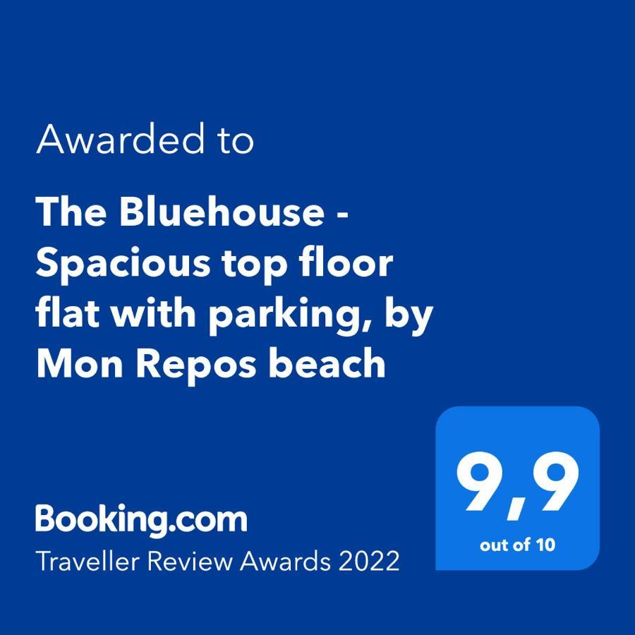 The Bluehouse - Spacious Top Floor Flat With Parking, By Mon Repos Beach Corfu  Exteriör bild